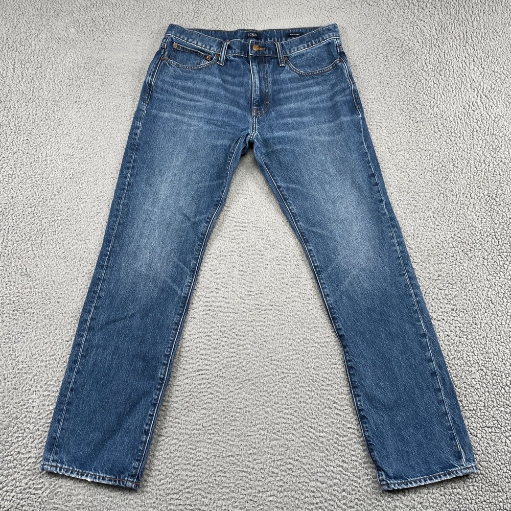 J.Crew Jeans Mens 33x32 Blue Straight Fit Denim 100% Cotton Classic Medium Wash